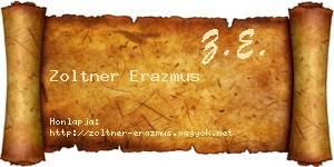 Zoltner Erazmus névjegykártya
